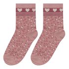 Girls Pink & Ivory Heart Socks (3 Pack), 1, hi-res