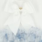 Girls White & Blue Floral Tulle Top, 1, hi-res