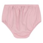 طقم فستان بولو مكشكش باللون الوردي للبنات , 1, hi-res