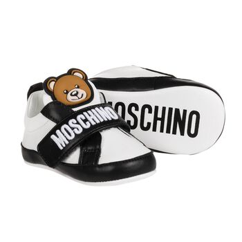Black & White Teddy Bear Baby Pre Walker Shoes