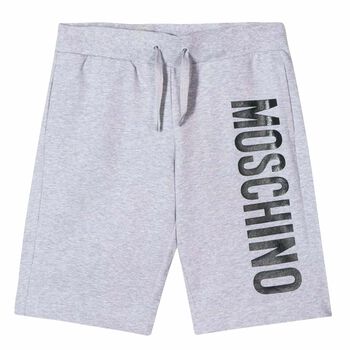 Boys Grey Jersey Logo Shorts