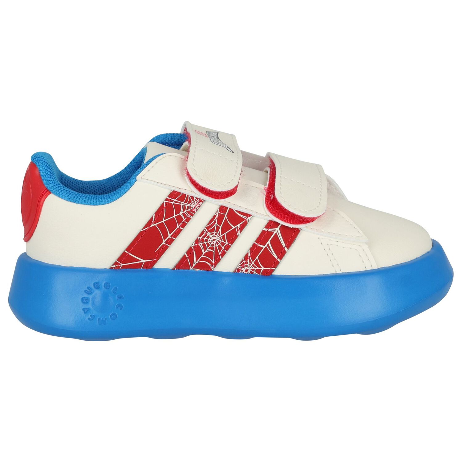 Boys Boys Ivory & Blue Marvel Grand Court Trainers, 1, hi-res