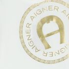 تيشيرت أولاد بالشعار باللون الأبيض والذهبي, 1, hi-res