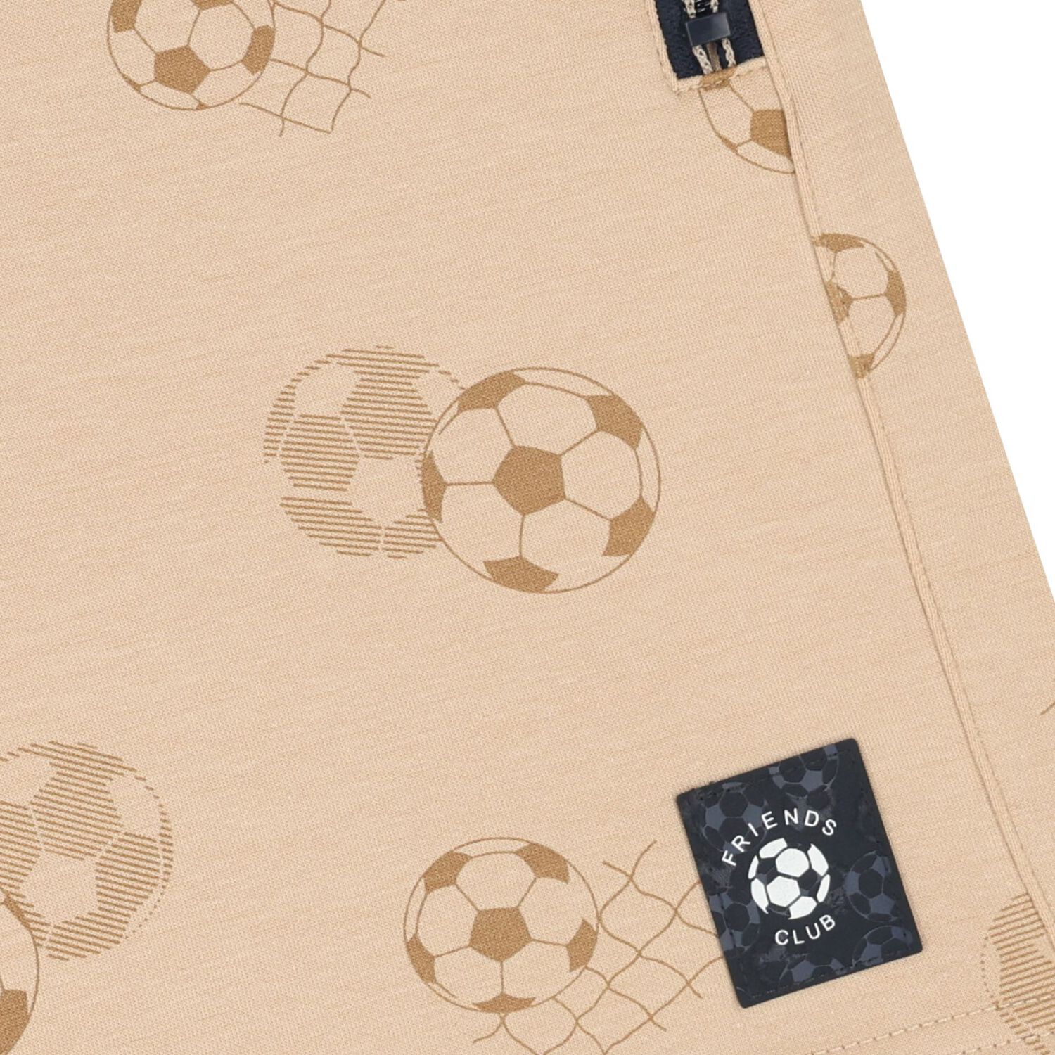 Boys Beige Football Shorts, 1, hi-res