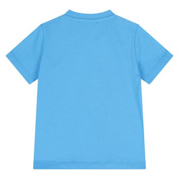 Younger Boys Blue Logo T-Shirt