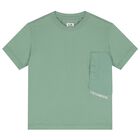 Boys Green Logo T-Shirt, 1, hi-res