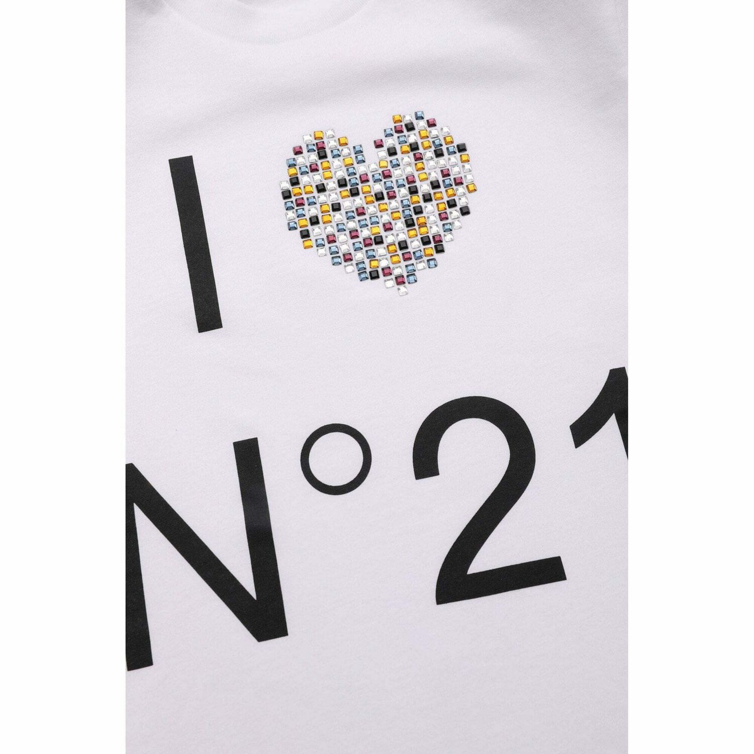 تيشيرت بالشعار باللون الابيض للبنات, 1, hi-res