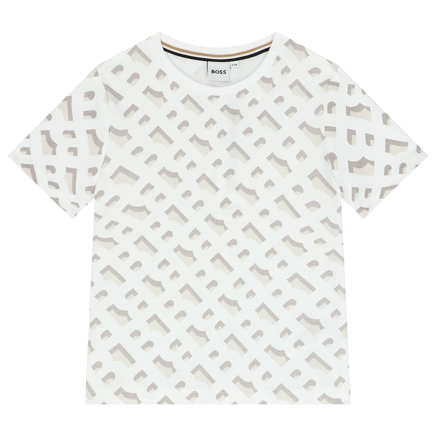 Boys White Logo T-Shirt, 2, hi-res
