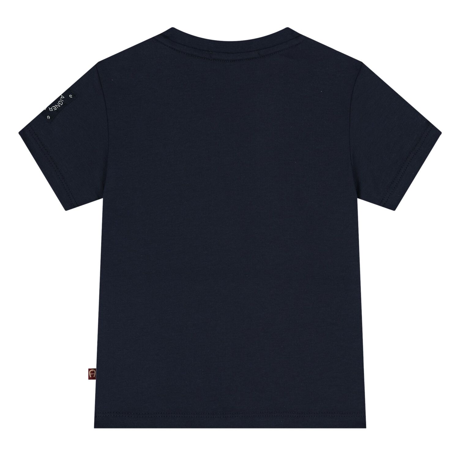 Younger Boys Navy Blue & Gold Logo T-Shirt, 2, hi-res