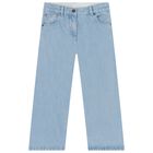 Girls Blue Denim Jeans, 1, hi-res