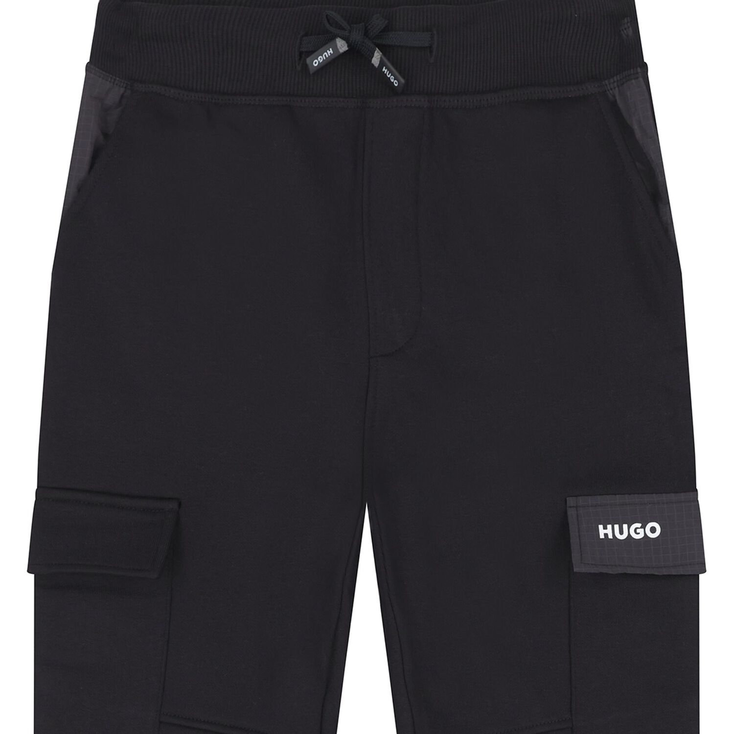 Boys Black Logo Joggers , 1, hi-res