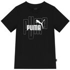 تيشيرت أولاد بالشعار باللون الاسود, 2, hi-res