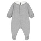 Grey Teddy Bear Logo Babygrow, 2, hi-res