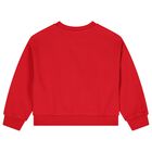 Girls Red Logo Sweatshirt, 1, hi-res