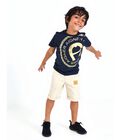 Boys Beige Logo Shorts, 2, hi-res