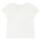 Younger Girls White T-Shirt & Headband Set, 1, hi-res