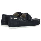 Boys Navy Blue Leather Shoes, 1, hi-res