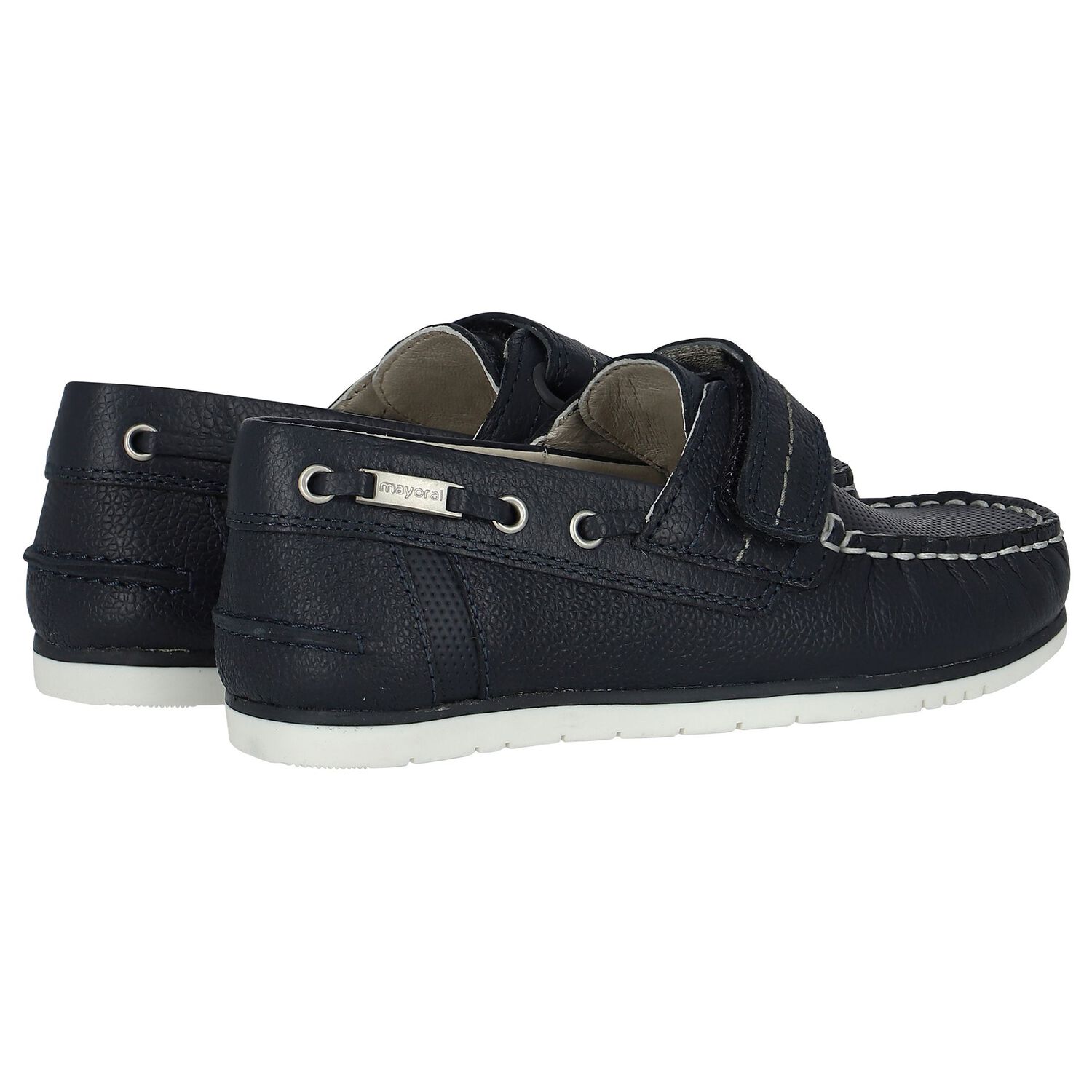Boys Navy Blue Leather Shoes, 1, hi-res