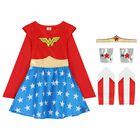 Girls Red & Blue Wonder Woman Costume, 1, hi-res