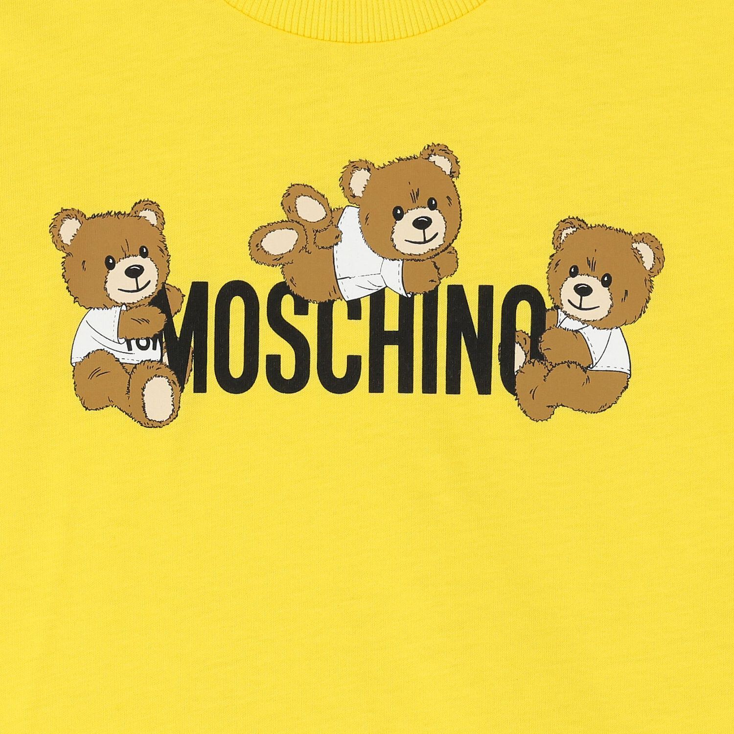 تيشيرت  بالشعار باللون الاصفر للأولاد و البنات, 6, hi-res