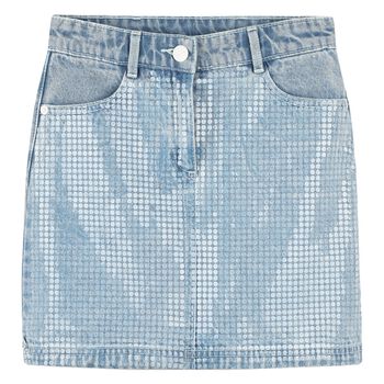 Girls Blue Denim Skirt