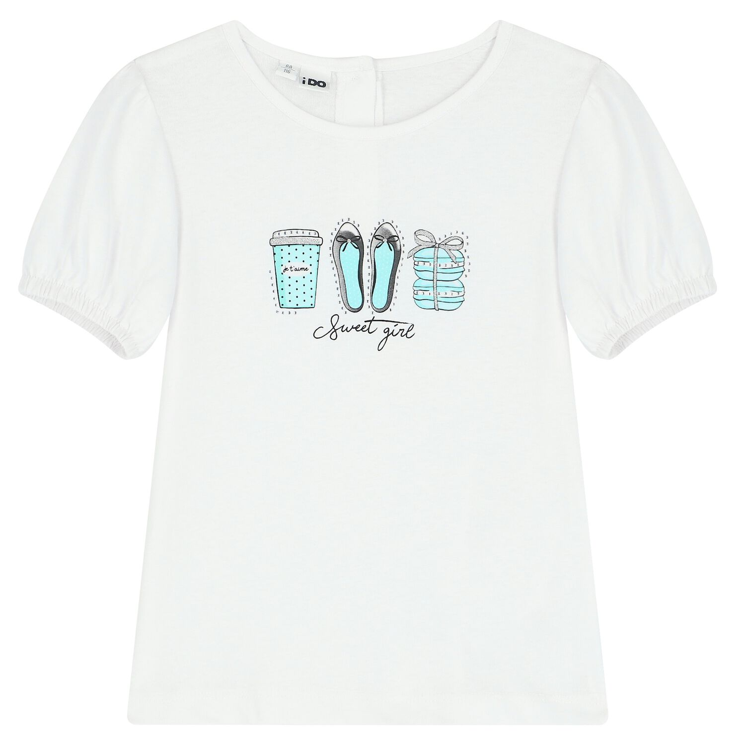 تيشيرت بنات باللون الأبيض, 1, hi-res