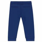 Younger Boys Blue Logo Joggers , 1, hi-res