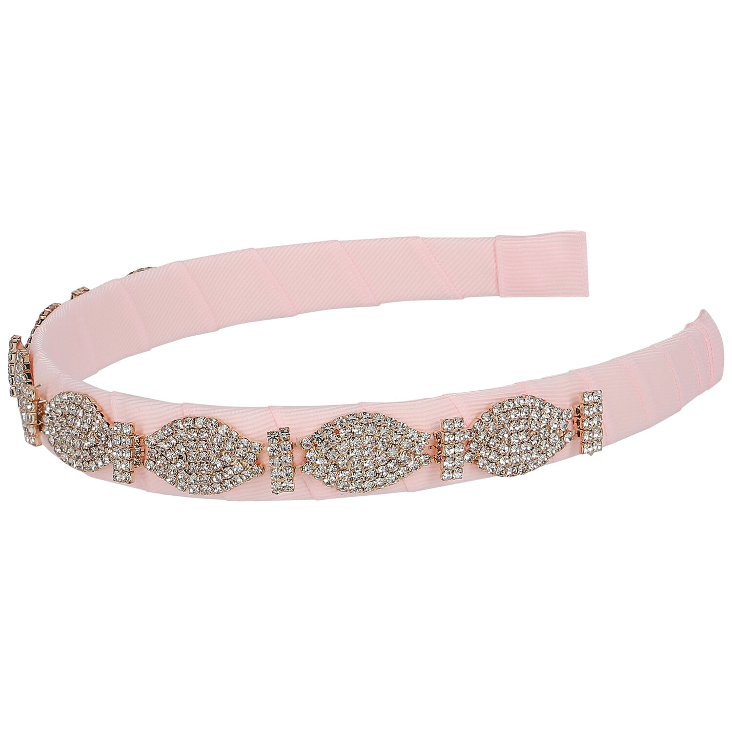 طوق شعر بنات مطرز باللون الوردي, 1, hi-res image number null