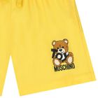 Boys Yellow Logo Swim Shorts, 1, hi-res