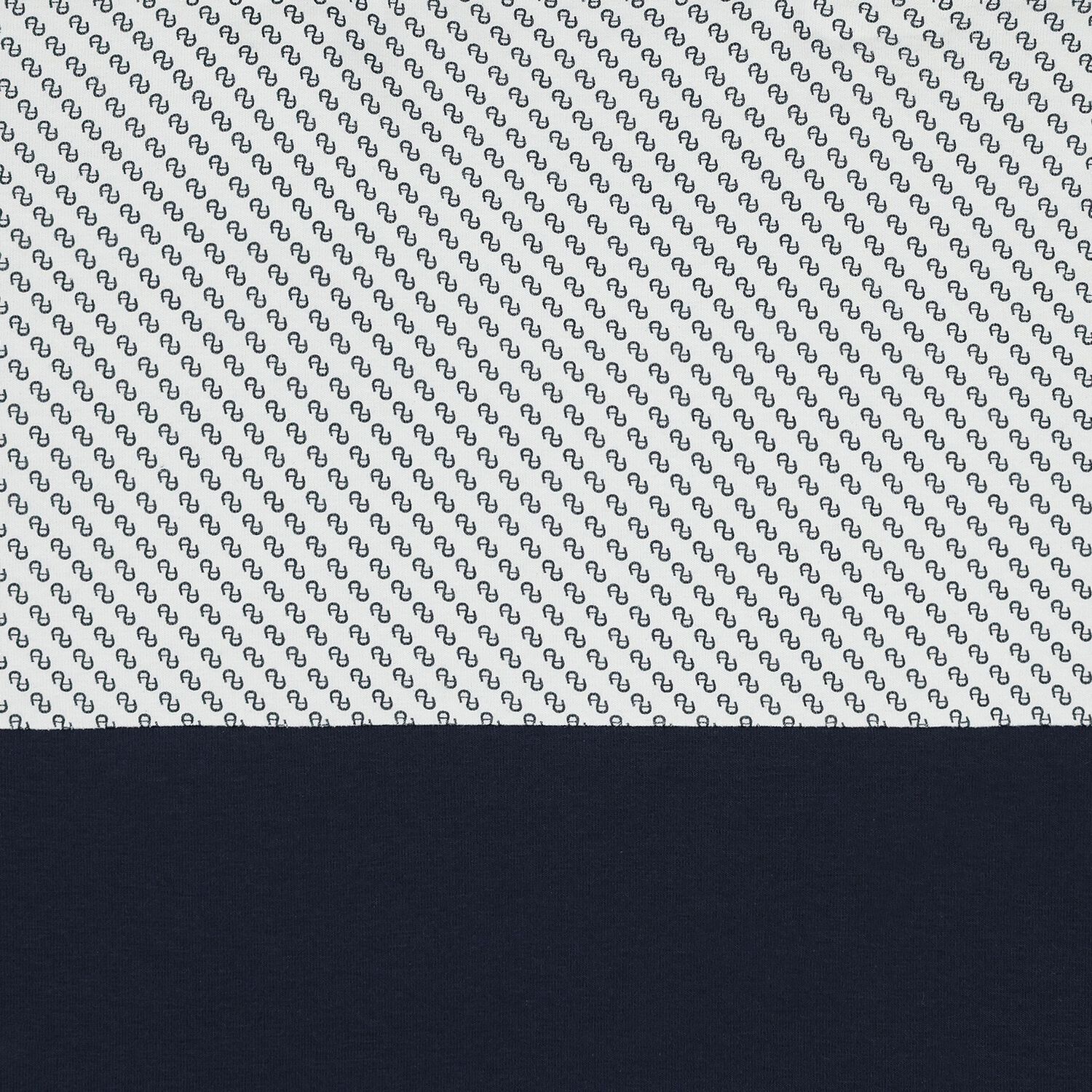 Baby Boys Navy Blue & White Logo Baby Blanket, 3, hi-res
