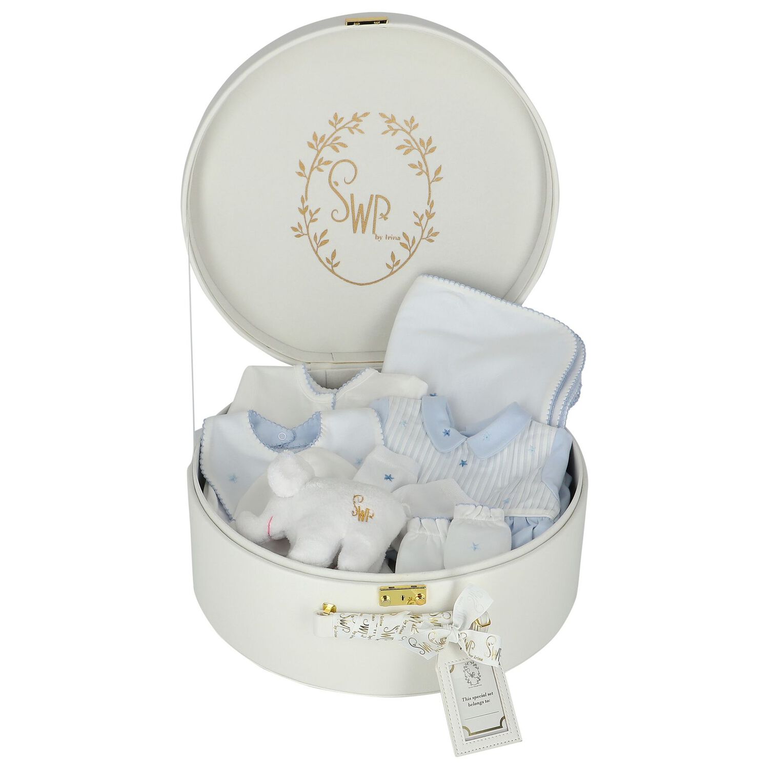 طقم هدايا للأولاد بالشعارباللون الأبيض والأزرق, 1, hi-res image number null