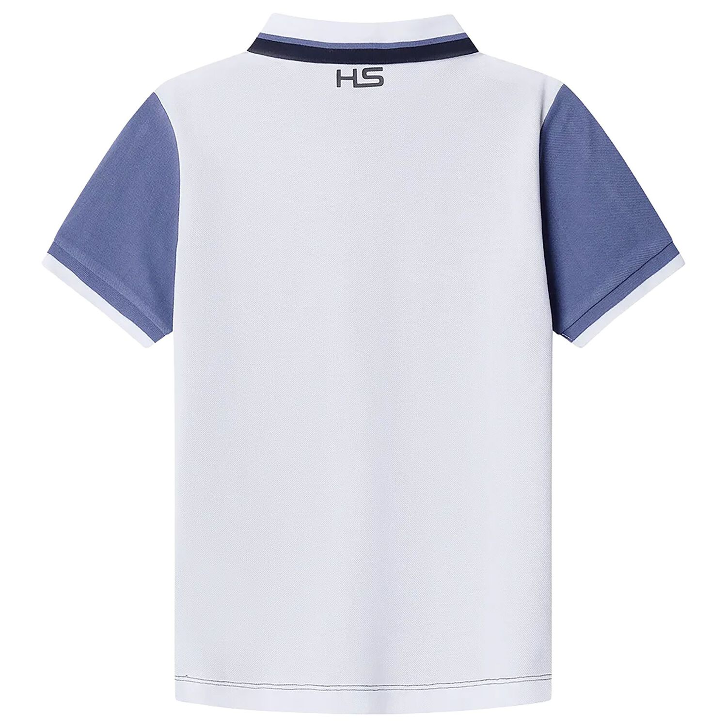 Boys Navy Blue & White Logo Polo Shirt, 1, hi-res