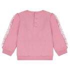 Younger Girls Pink Floral Tracksuit, 1, hi-res