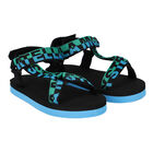 Boys Black & Blue Logo Sandals, 2, hi-res