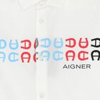 Boys White Logo Shirt, 1, hi-res