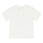 Younger Boys White & Blue Puppy Shorts Set, 1, hi-res