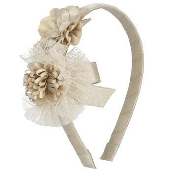Girls Ivory Flower Headband