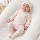 Baby Girls Pink Embroidered Bunnies Babygrow Set, 1, hi-res