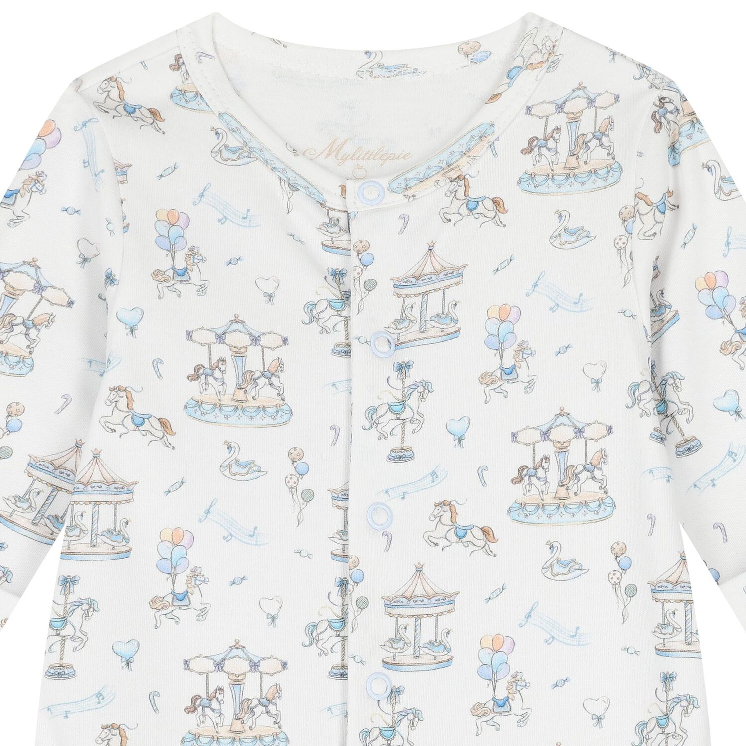 طقم هدايا أفرول أولاد باللونين الأبيض والأزرق للأطفال, 1, hi-res image number null