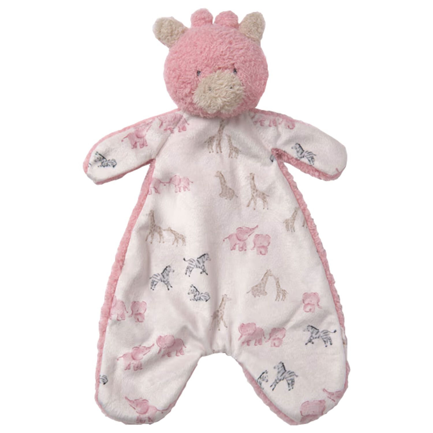Baby Girls Pink & Ivory Giraffe Doudou Comforter, 1, hi-res image number null