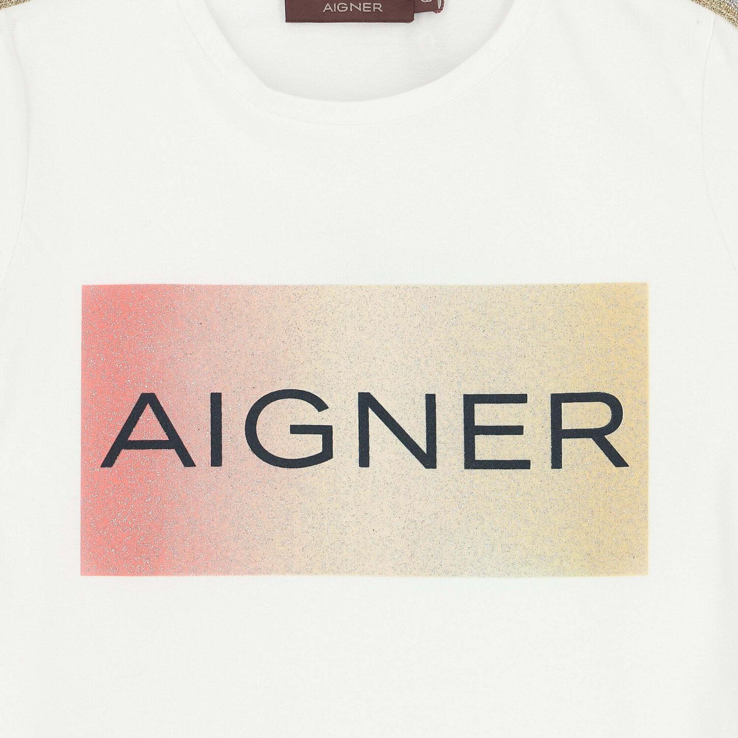 Girls White Logo T-Shirt, 1, hi-res image number null