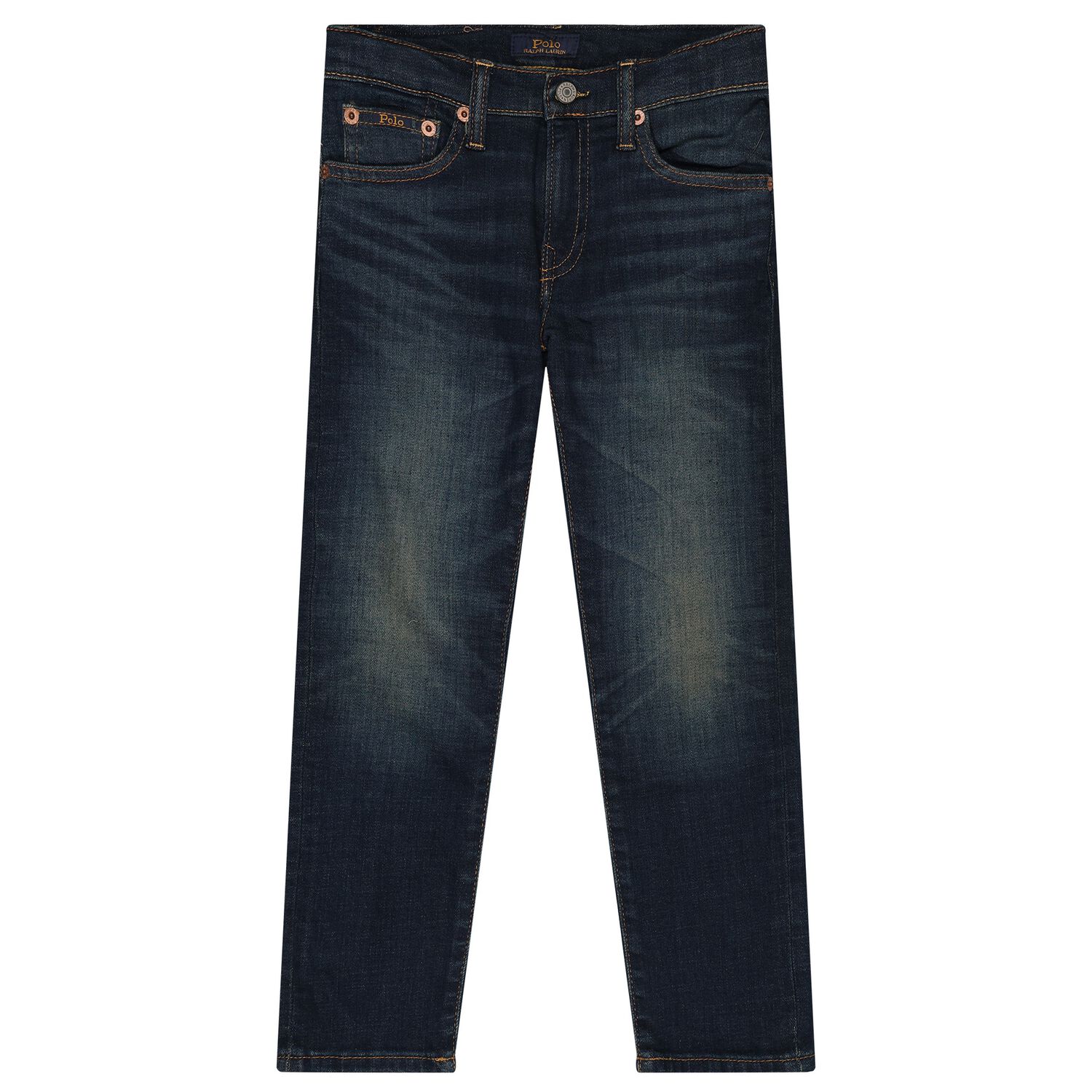 Boys Blue Denim Logo Jeans, 1, hi-res