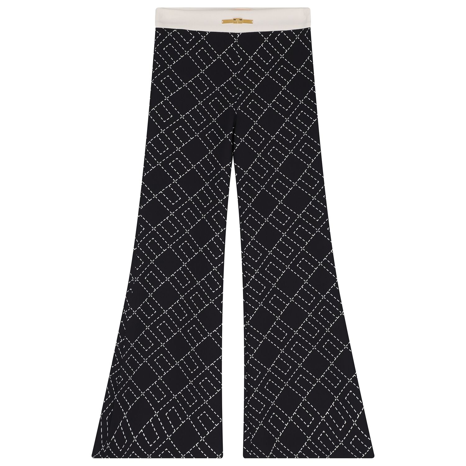 Girls Black Logo Trousers, 1, hi-res