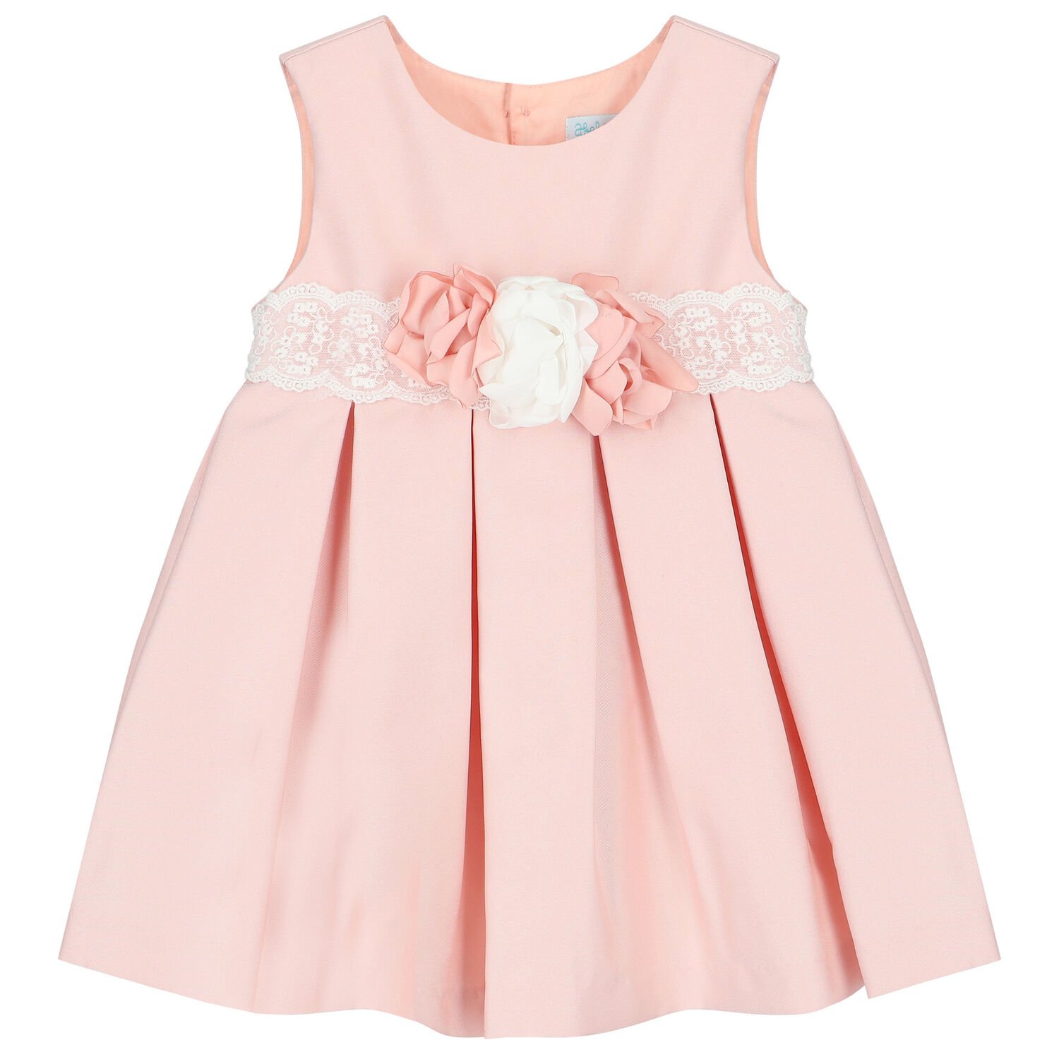 فستان ساتان باللون الوردي, 1, hi-res