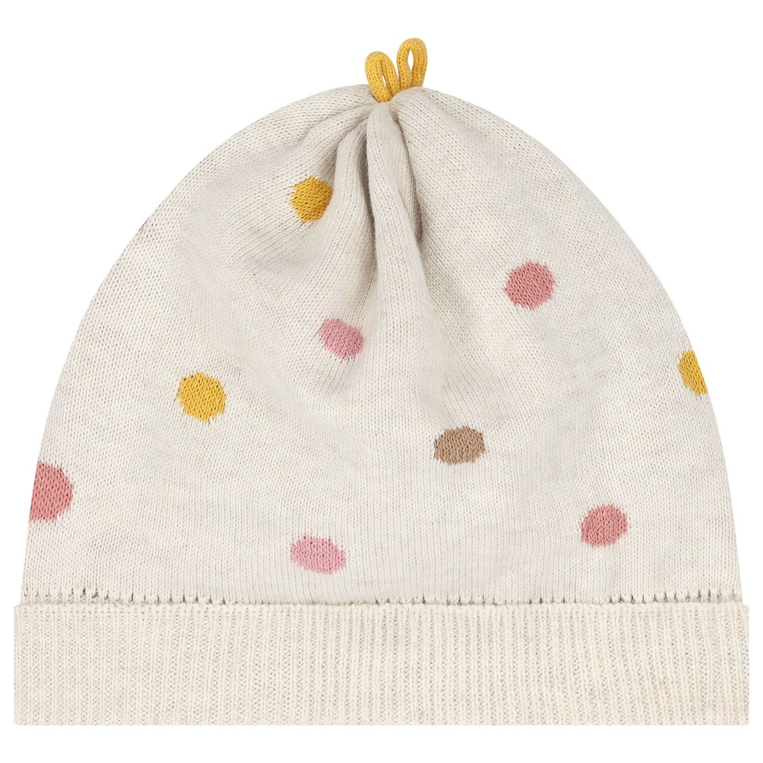  طقم فستان للبنات محبوك باللون البيج, 1, hi-res