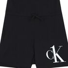 Girls Black Logo Playsuit, 1, hi-res