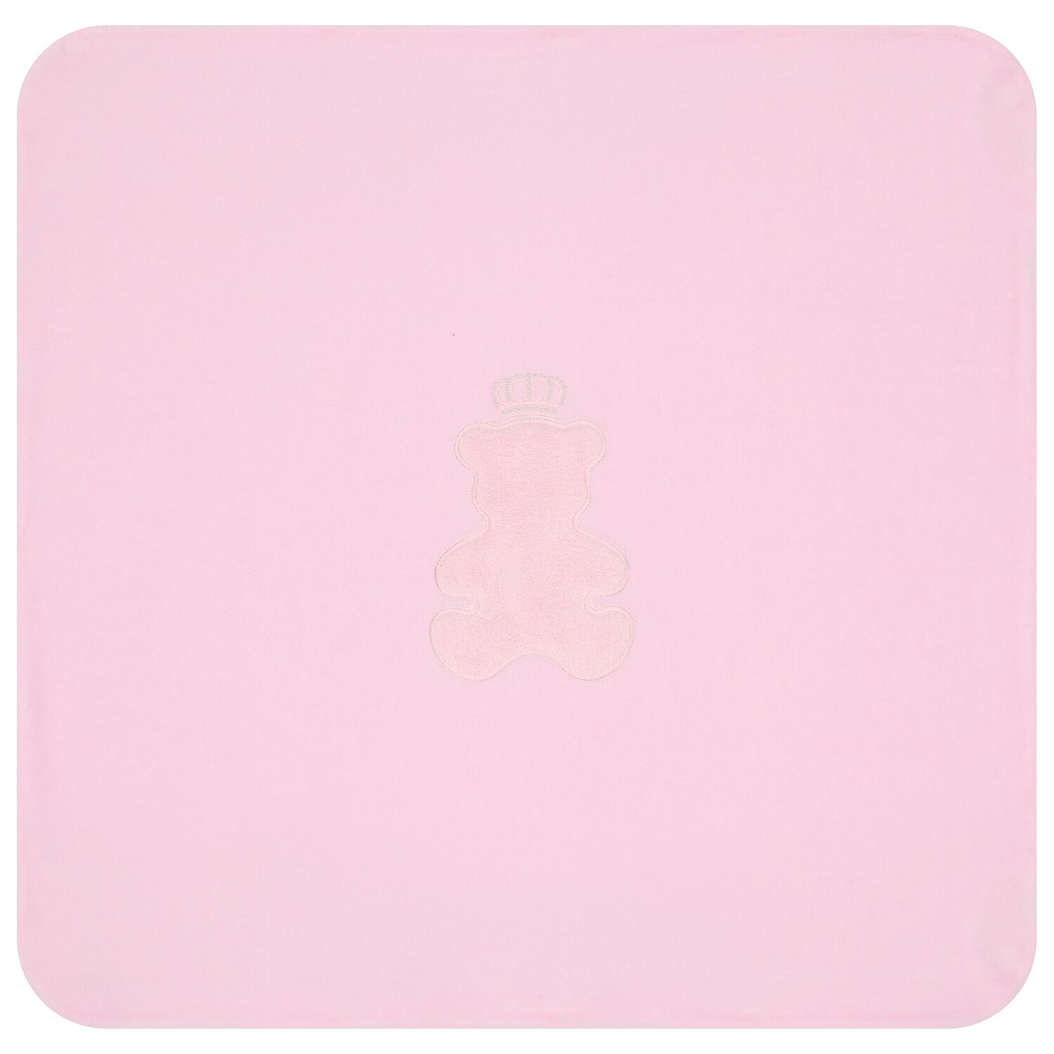 Baby Girls Pink Teddy Bear Blanket, 1, hi-res