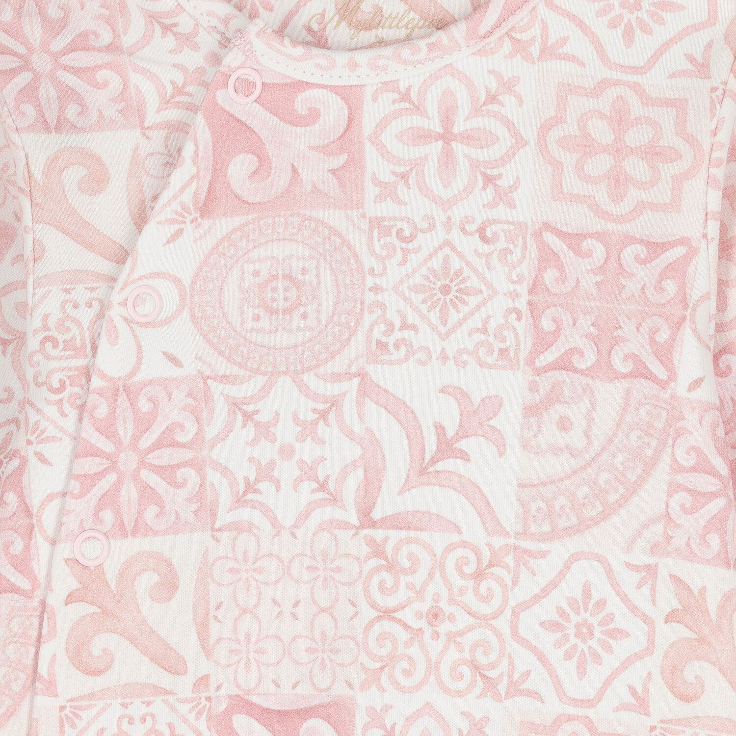 Baby Girls Pink & White Babygrow, 2, hi-res