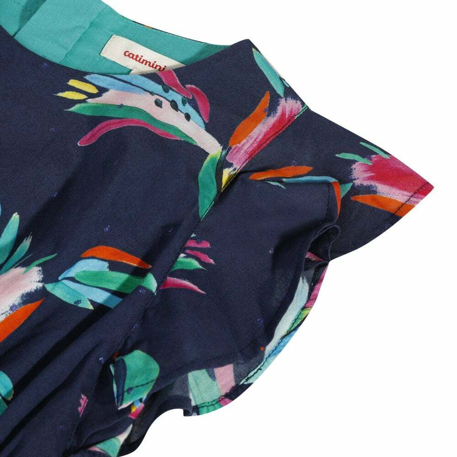 فستان بناتي طبعة طائر, 1, hi-res