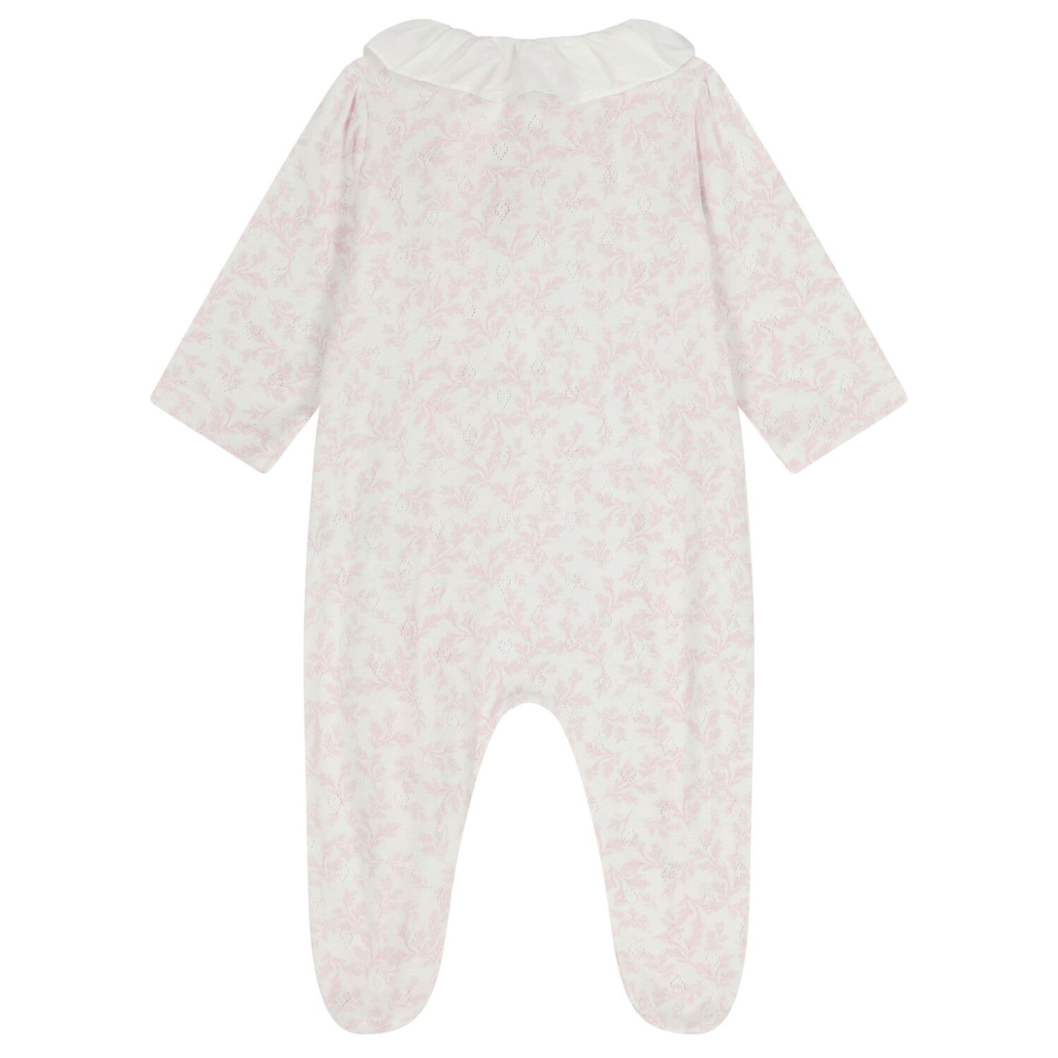 Baby Girls Ivory & Pink Babygrow, 2, hi-res